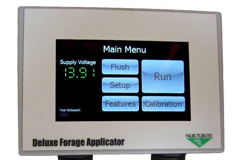 Nurturite Deluxe Forage Applicator touchscreen controller